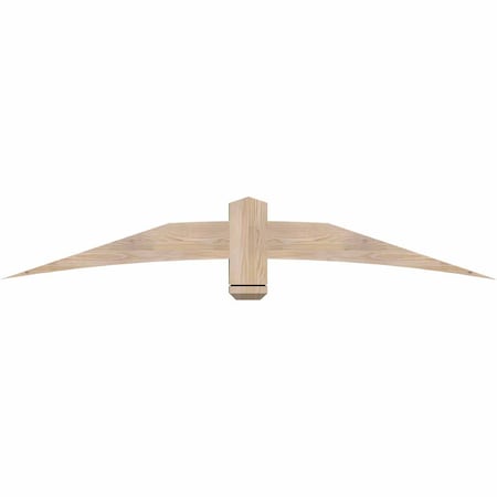 Ekena Millwork Bellingham Smooth Timber Gable Bracket, Douglas Fir, 72"W x 12"H x 3 1/2"D x 5 1/2"F, 4/12 Pitch GBW072X12X0406BEL00SDF